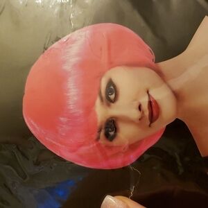 HALLOWEEN adult neon bob wig . new